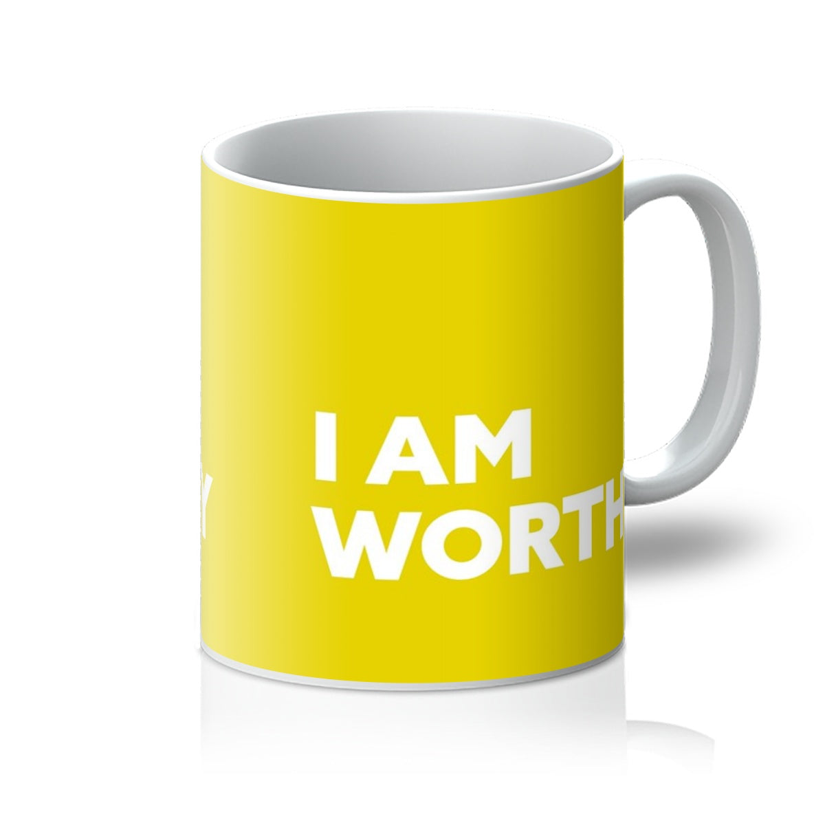 I AM Worthy - Yellow Mug