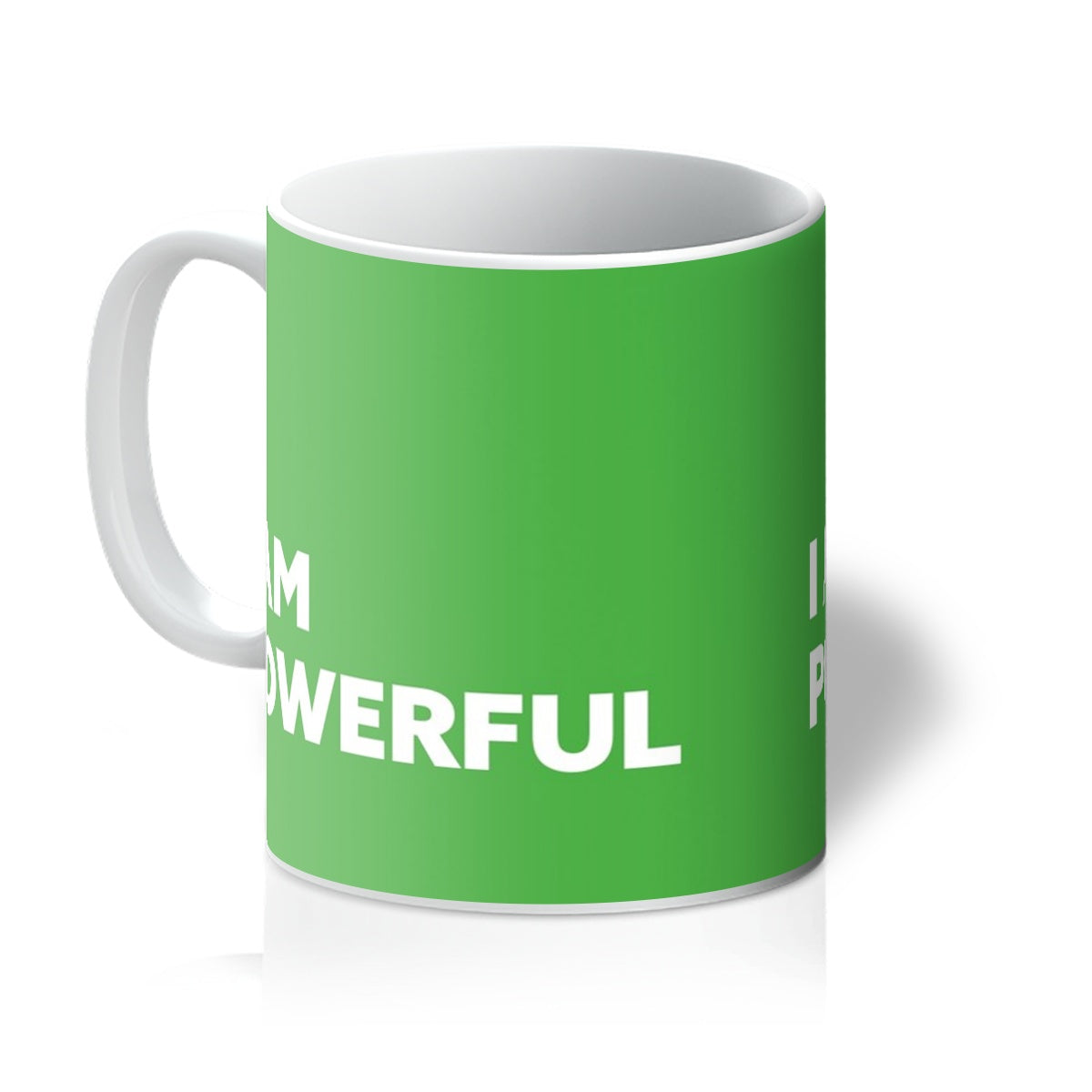 I AM Powerful - Lime Green Mug