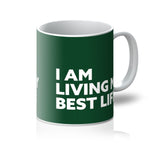 Load image into Gallery viewer, I AM Living My Best Life - Forest Green Mug
