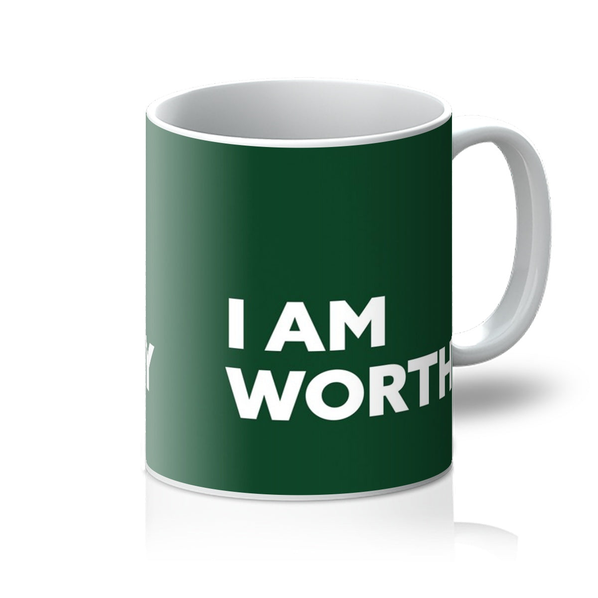 I AM Worthy - Forest Green Mug