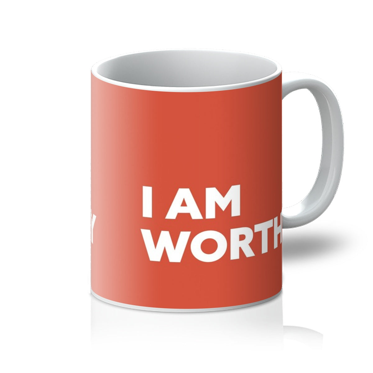 I AM Worthy - Coral Mug