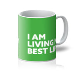 Load image into Gallery viewer, I AM Living My Best Life - Lime Green Mug
