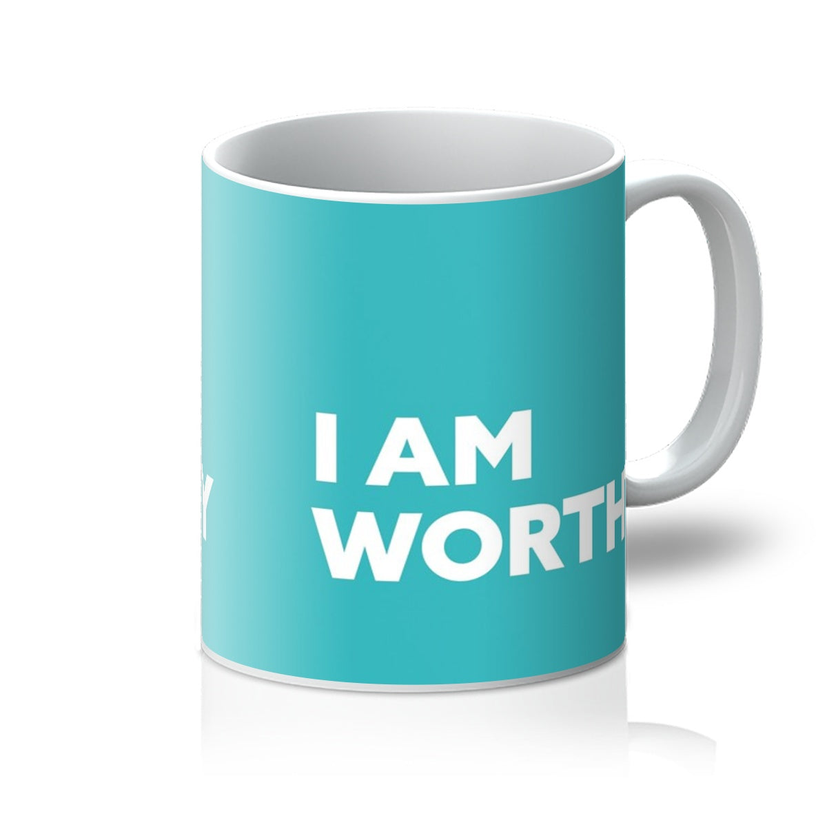 I AM Worthy - Turquoise Mug