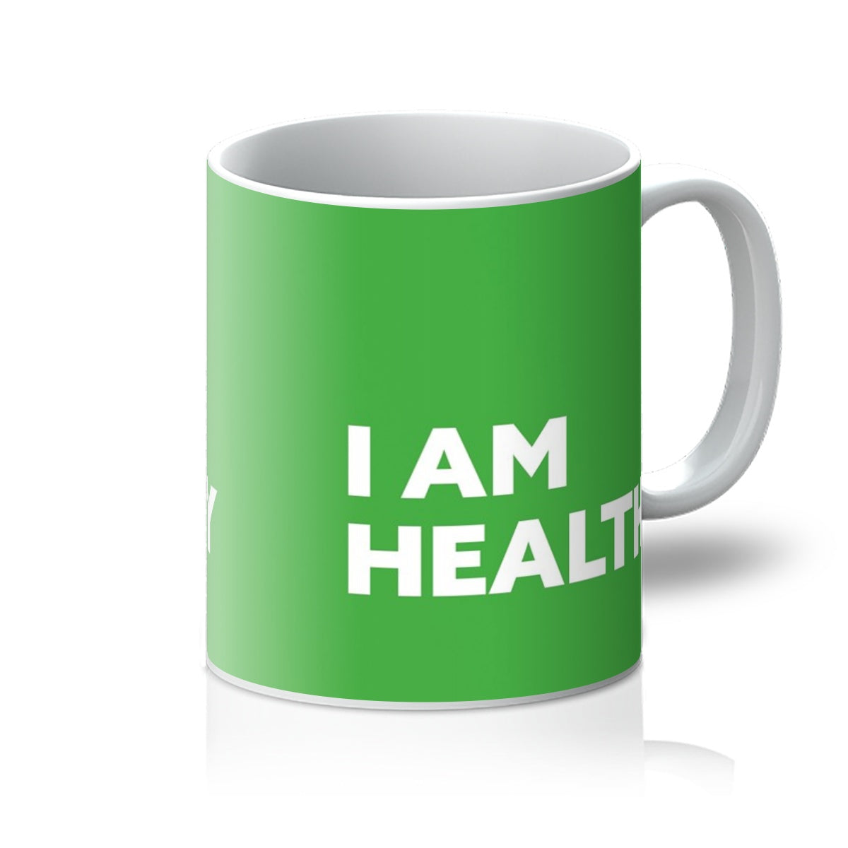 I AM Healthy - Lime Green Mug