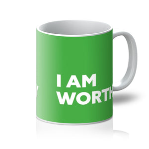 I AM Worthy - Lime Green Mug